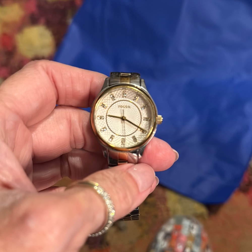 Fossil Silver and Gold Watch